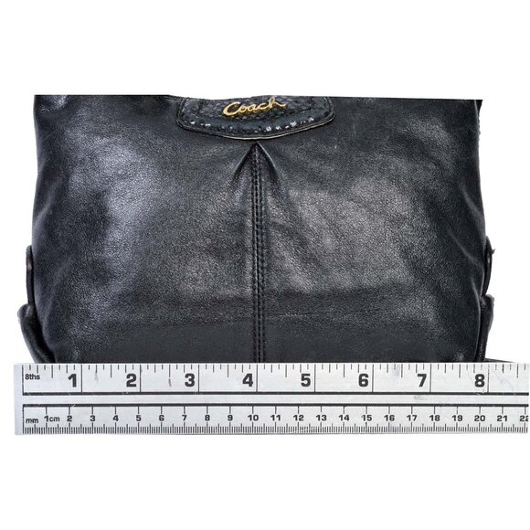 AUTHENTIC COACH Small Leather W/Snakeskin Trim Crossbody - Picture 9 of 14